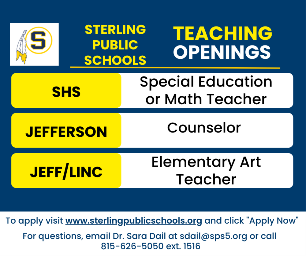 SPS Teaching Openings!