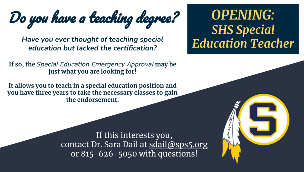 Special Education Teacher Opening!