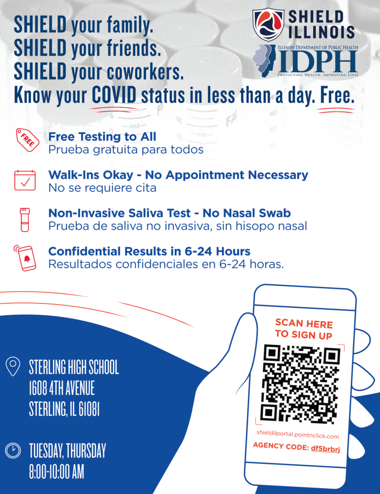 Free COVID Saliva SHEILD Testing! 