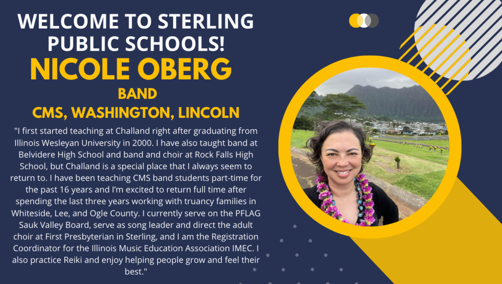 Welcome Nicole Oberg back to SPS! 