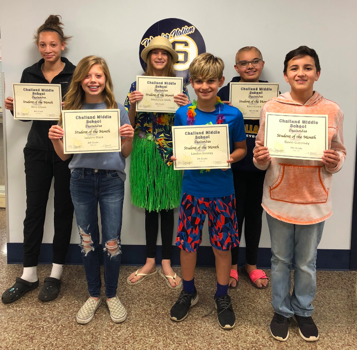 September Student of the Month Winners!