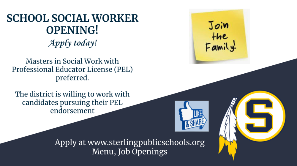 School Social Worker Opening!