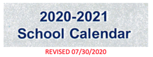 2020-2021 School Calendar