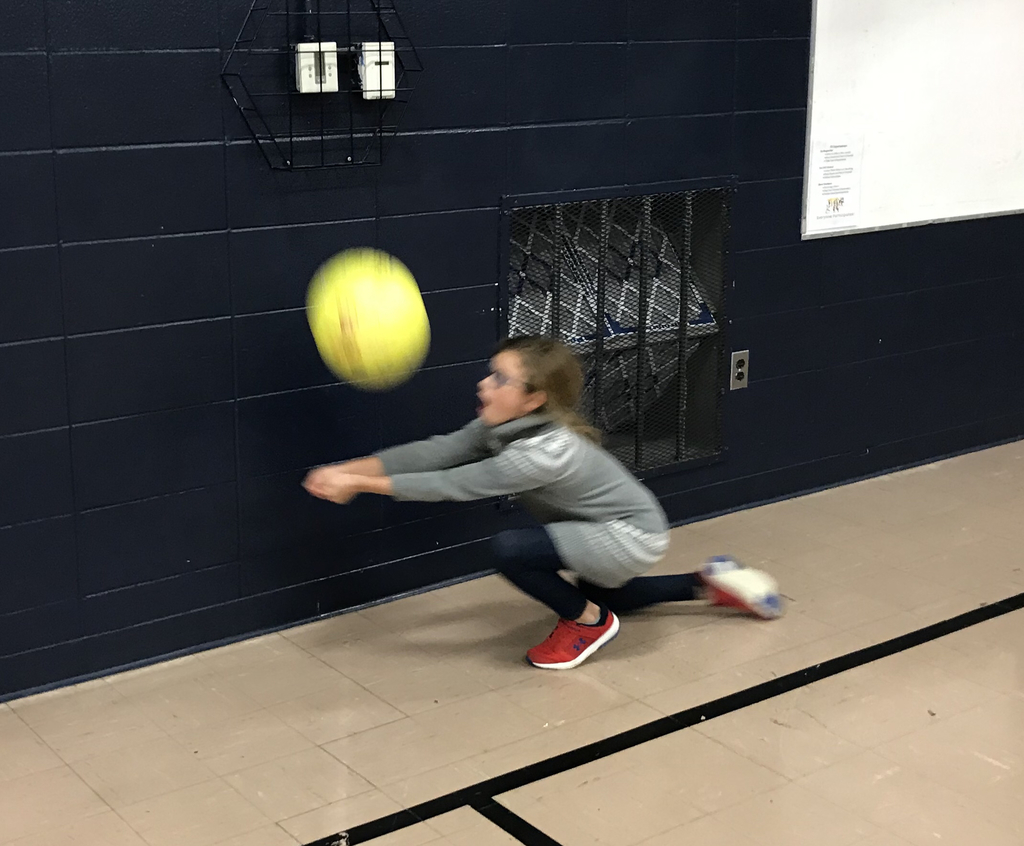 Passing volleyballs in PE today!🏐