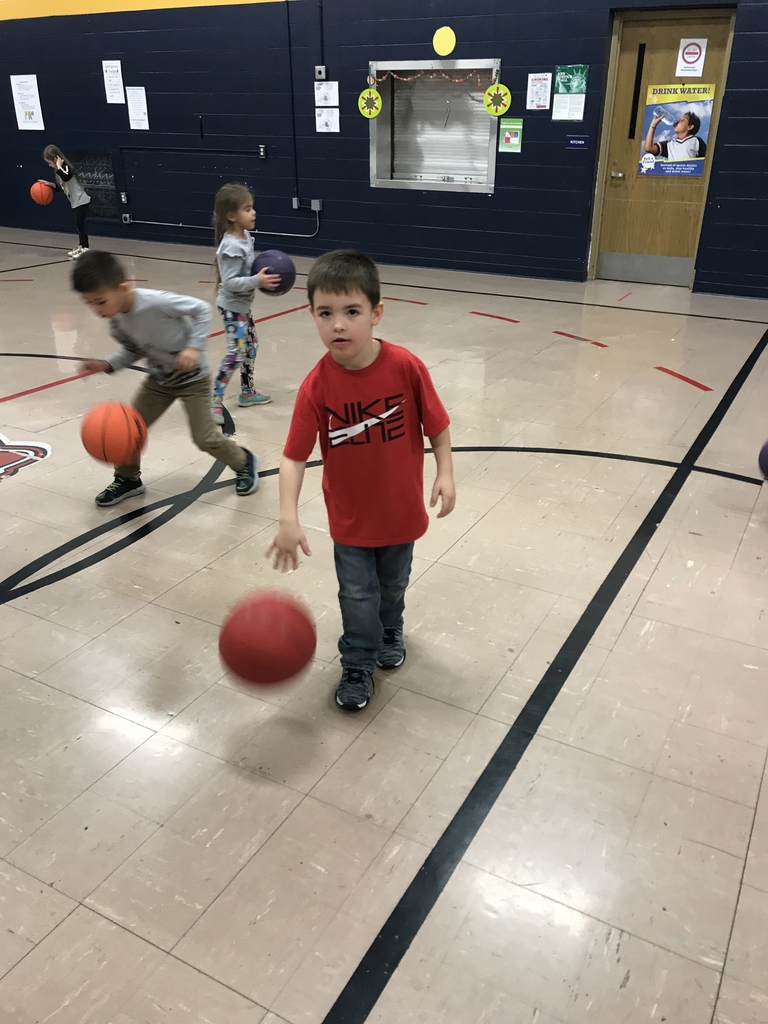Learning to dribble in PE this week.